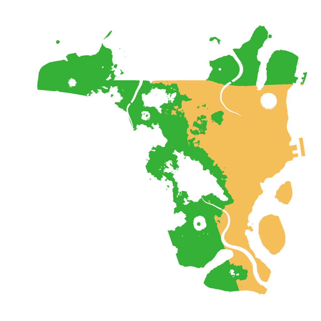 Biome Rust Map: Procedural Map, Size: 3500, Seed: 122557