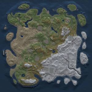 Thumbnail Rust Map: Procedural Map, Size: 4250, Seed: 217420736, 15 Monuments