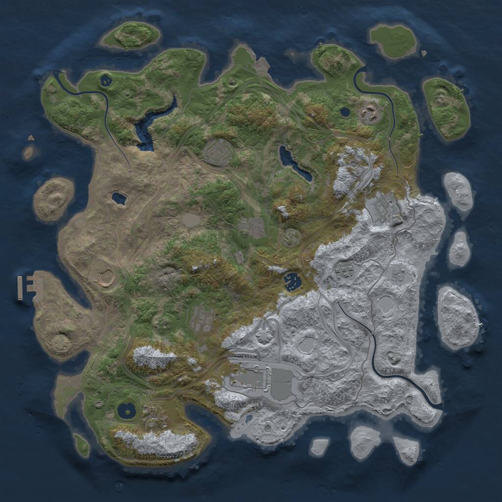 Rust Map: Procedural Map, Size: 4250, Seed: 217420736, 15 Monuments
