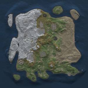 Thumbnail Rust Map: Procedural Map, Size: 3500, Seed: 5548904, 16 Monuments