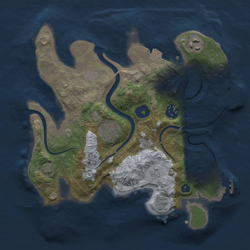 Rust Map: Procedural Map, Size: 2750, Seed: 517338964, 9 Monuments