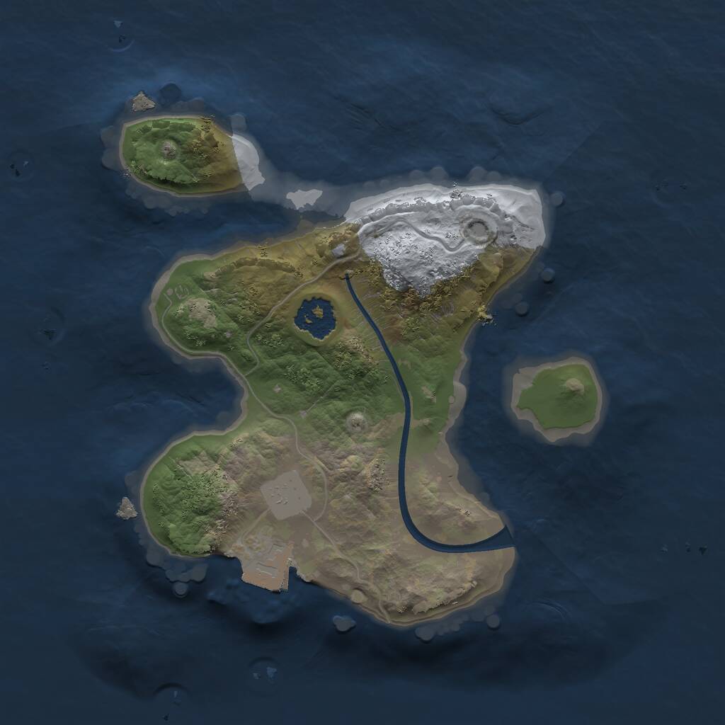 Rust Map: Procedural Map, Size: 1800, Seed: 6549849, 1 Monuments