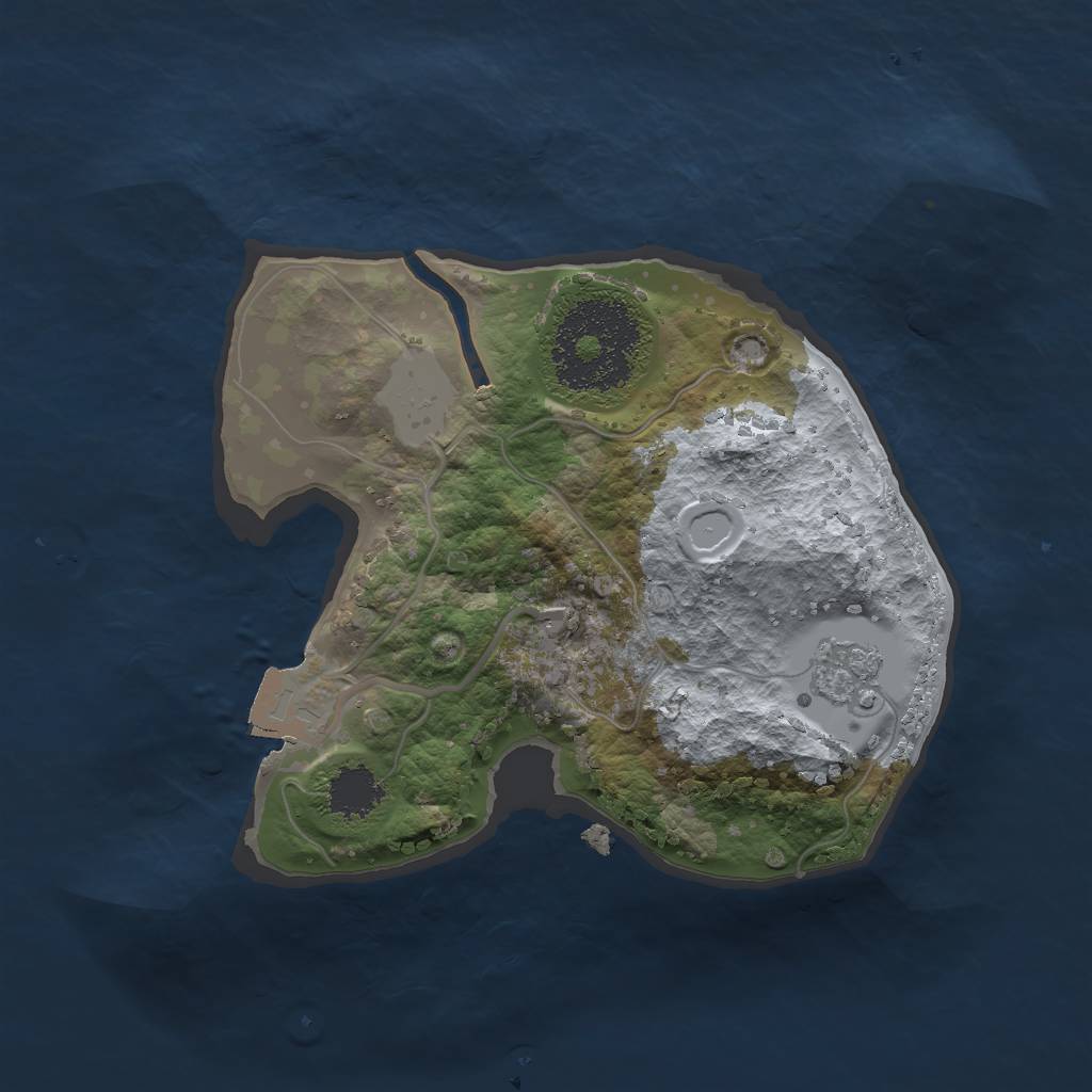Rust Map: Procedural Map, Size: 1800, Seed: 564142, 4 Monuments