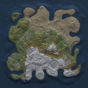 Thumbnail Rust Map: Procedural Map, Size: 3500, Seed: 99029369, 17 Monuments