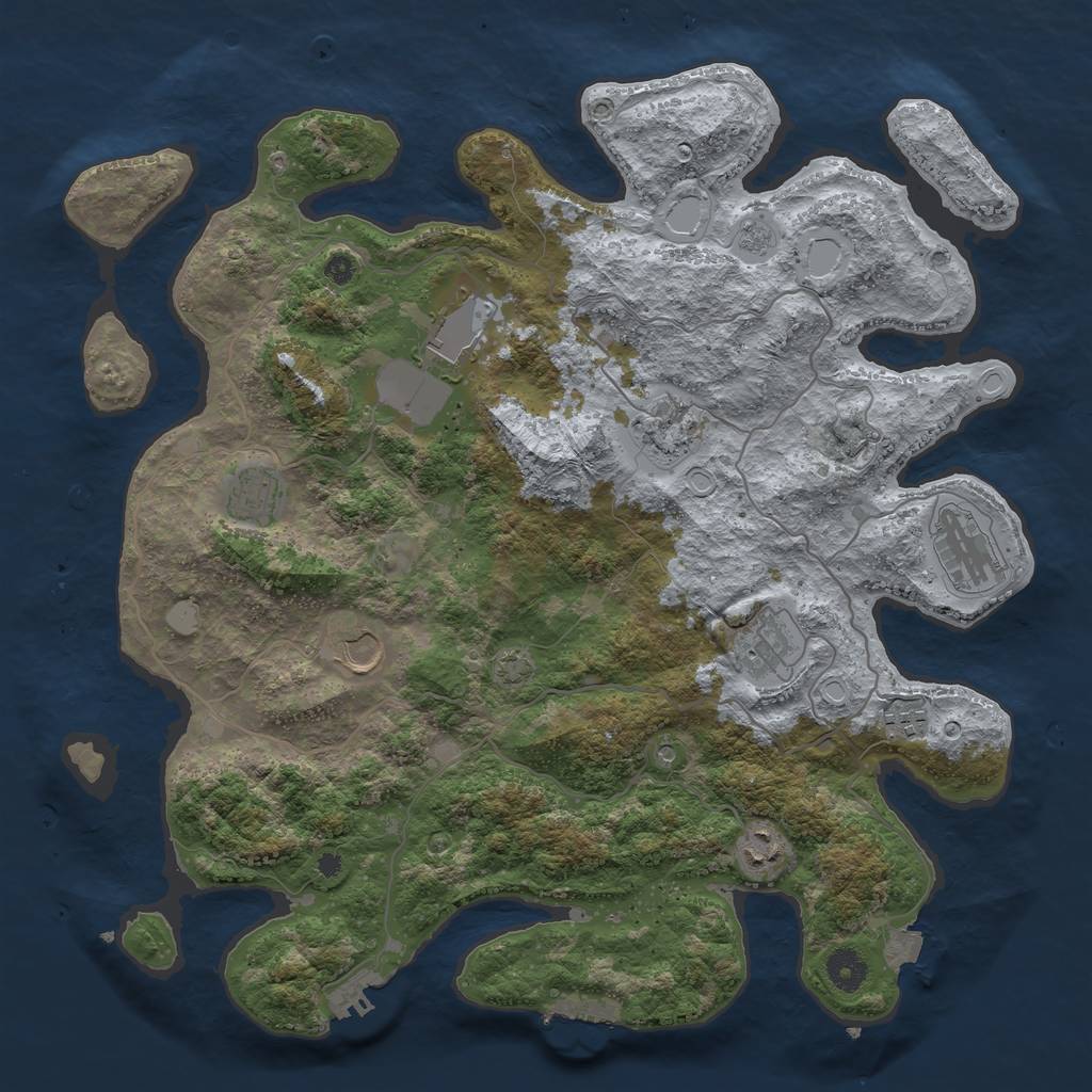 Rust Map: Procedural Map, Size: 4000, Seed: 1601758912, 16 Monuments