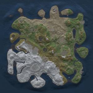 Thumbnail Rust Map: Procedural Map, Size: 3500, Seed: 1066288533, 16 Monuments