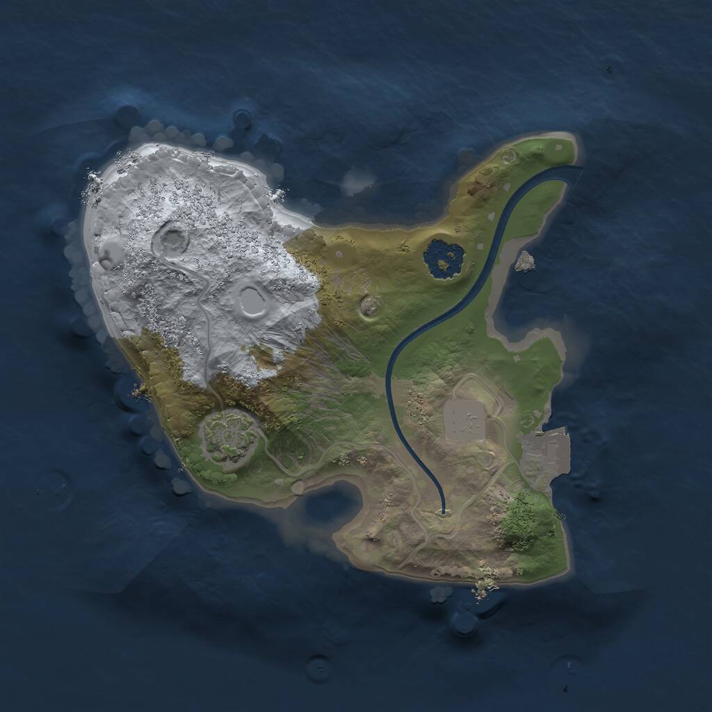 Rust Map: Procedural Map, Size: 1800, Seed: 20674737, 2 Monuments