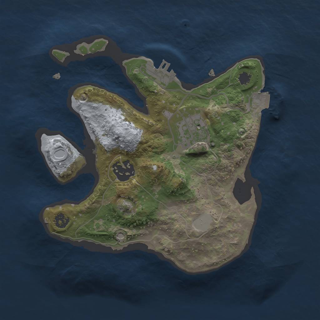 Rust Map: Procedural Map, Size: 2250, Seed: 514211619, 6 Monuments