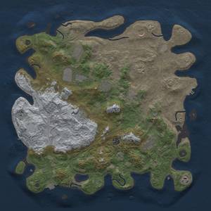 Thumbnail Rust Map: Procedural Map, Size: 4250, Seed: 1717645883, 19 Monuments