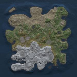 Thumbnail Rust Map: Procedural Map, Size: 3500, Seed: 1369639694, 17 Monuments