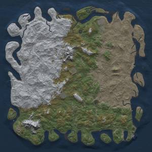 Thumbnail Rust Map: Procedural Map, Size: 6000, Seed: 4300, 19 Monuments