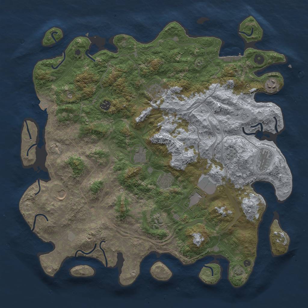 Rust Map: Procedural Map, Size: 4500, Seed: 12234, 17 Monuments