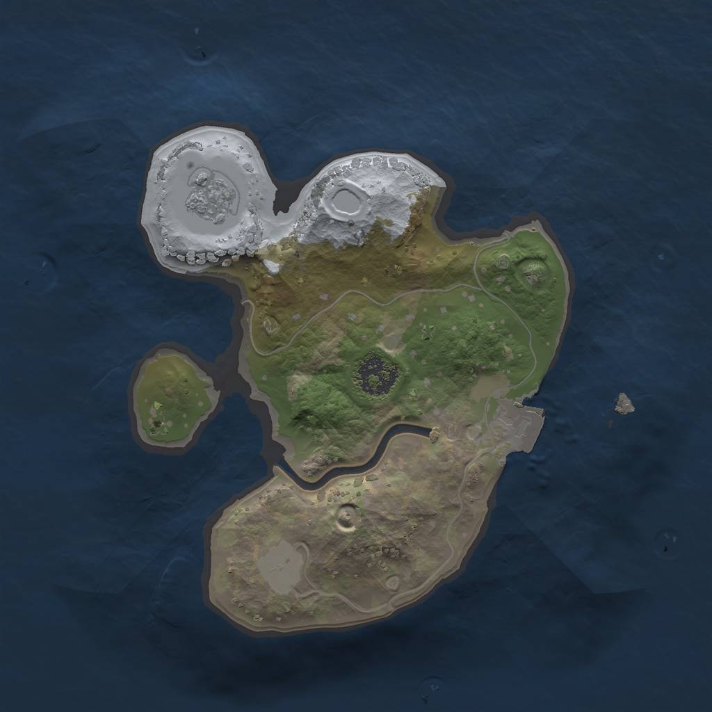 Rust Map: Procedural Map, Size: 1800, Seed: 33438, 4 Monuments