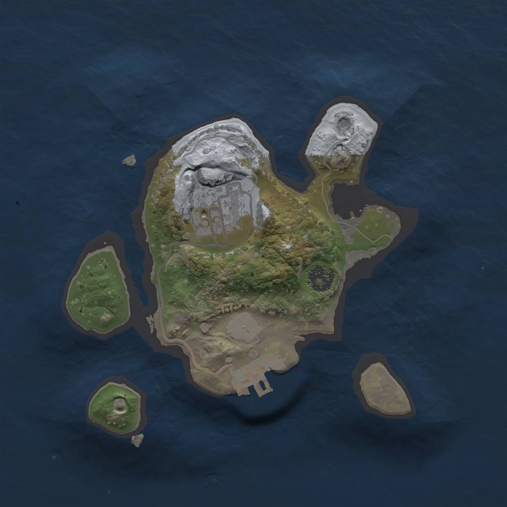 Rust Map: Procedural Map, Size: 2000, Seed: 929434591, 5 Monuments