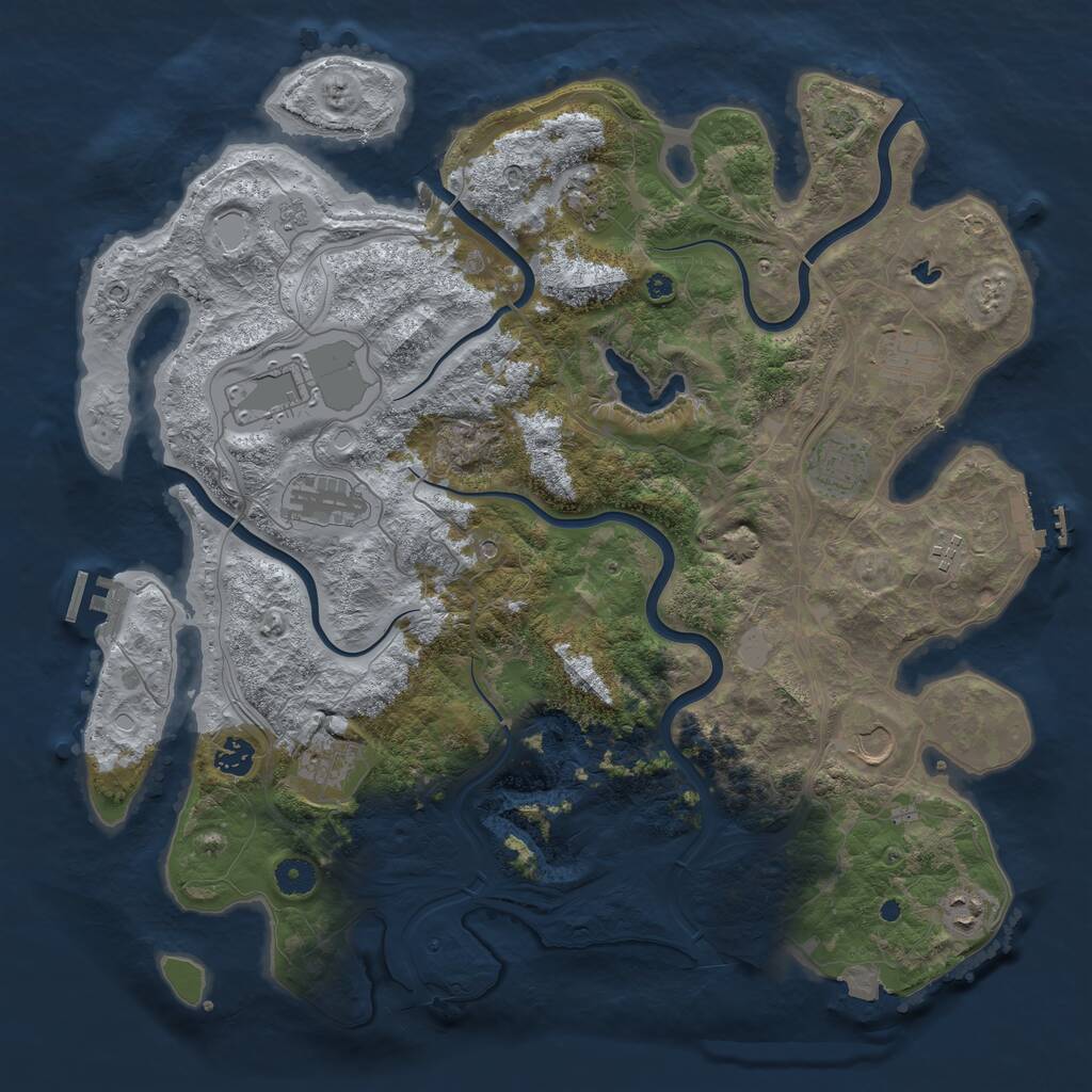 Rust Map: Procedural Map, Size: 4250, Seed: 5548904, 16 Monuments