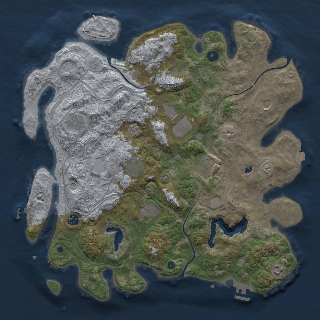 Rust Map: Procedural Map, Size: 4250, Seed: 5548904, 16 Monuments