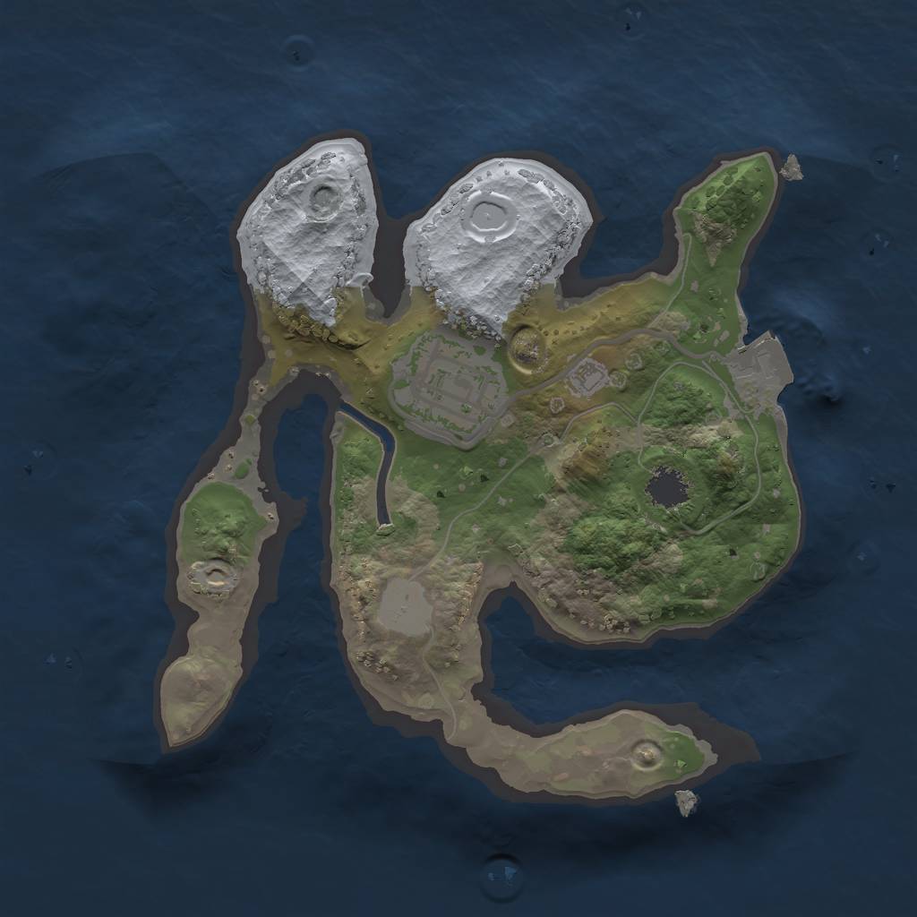 Rust Map: Procedural Map, Size: 1900, Seed: 153498764, 4 Monuments