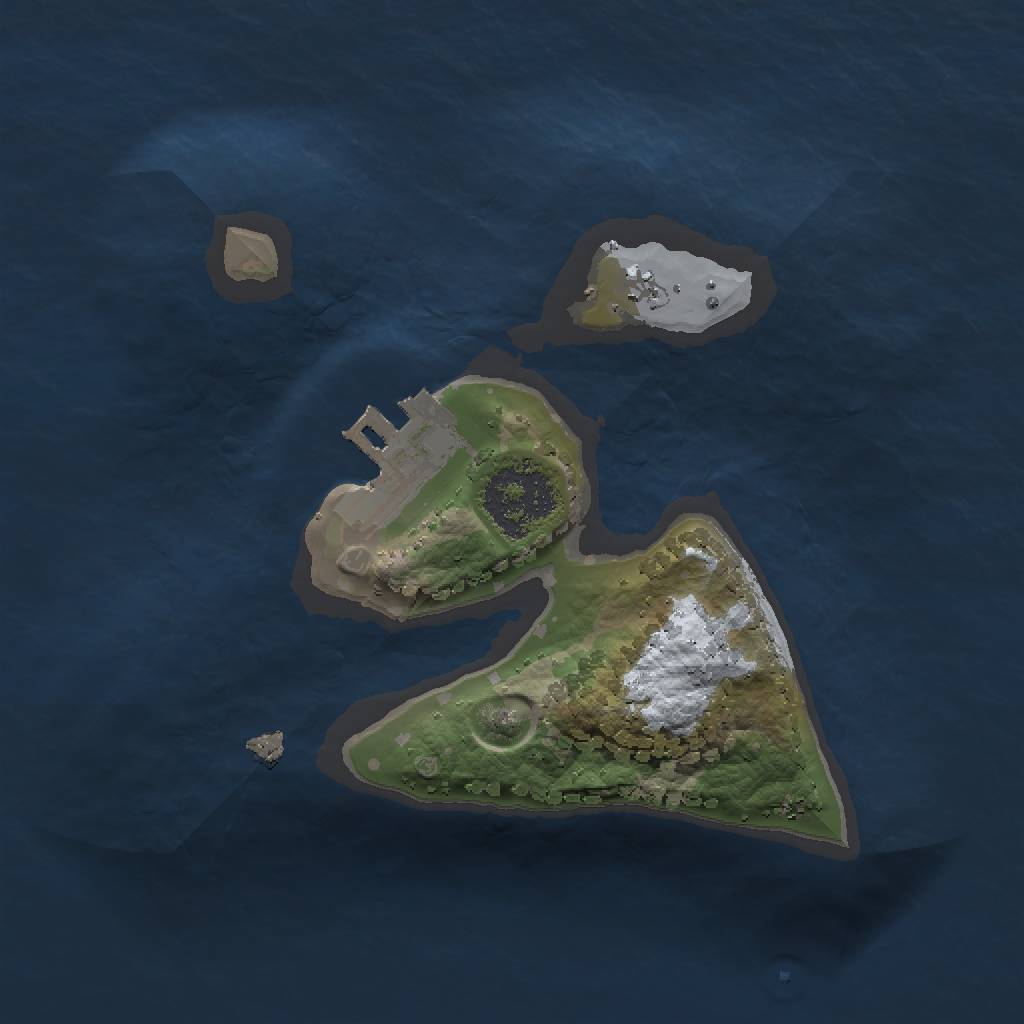 Rust Map: Procedural Map, Size: 1500, Seed: 1674804579, 4 Monuments