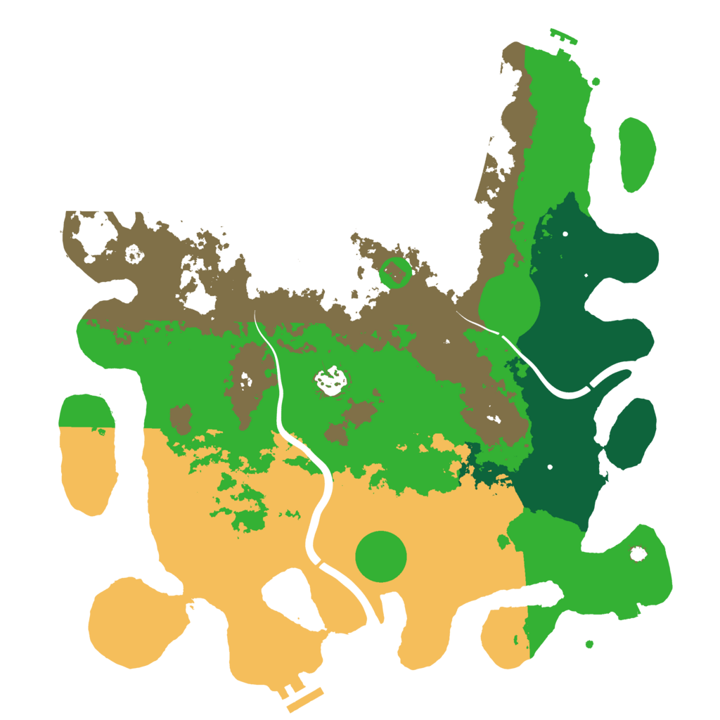 Biome Rust Map: Procedural Map, Size: 3700, Seed: 42400891