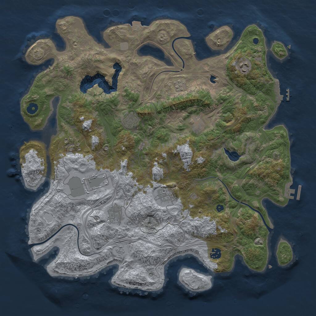 Rust Map: Procedural Map, Size: 4250, Seed: 1640300037, 15 Monuments