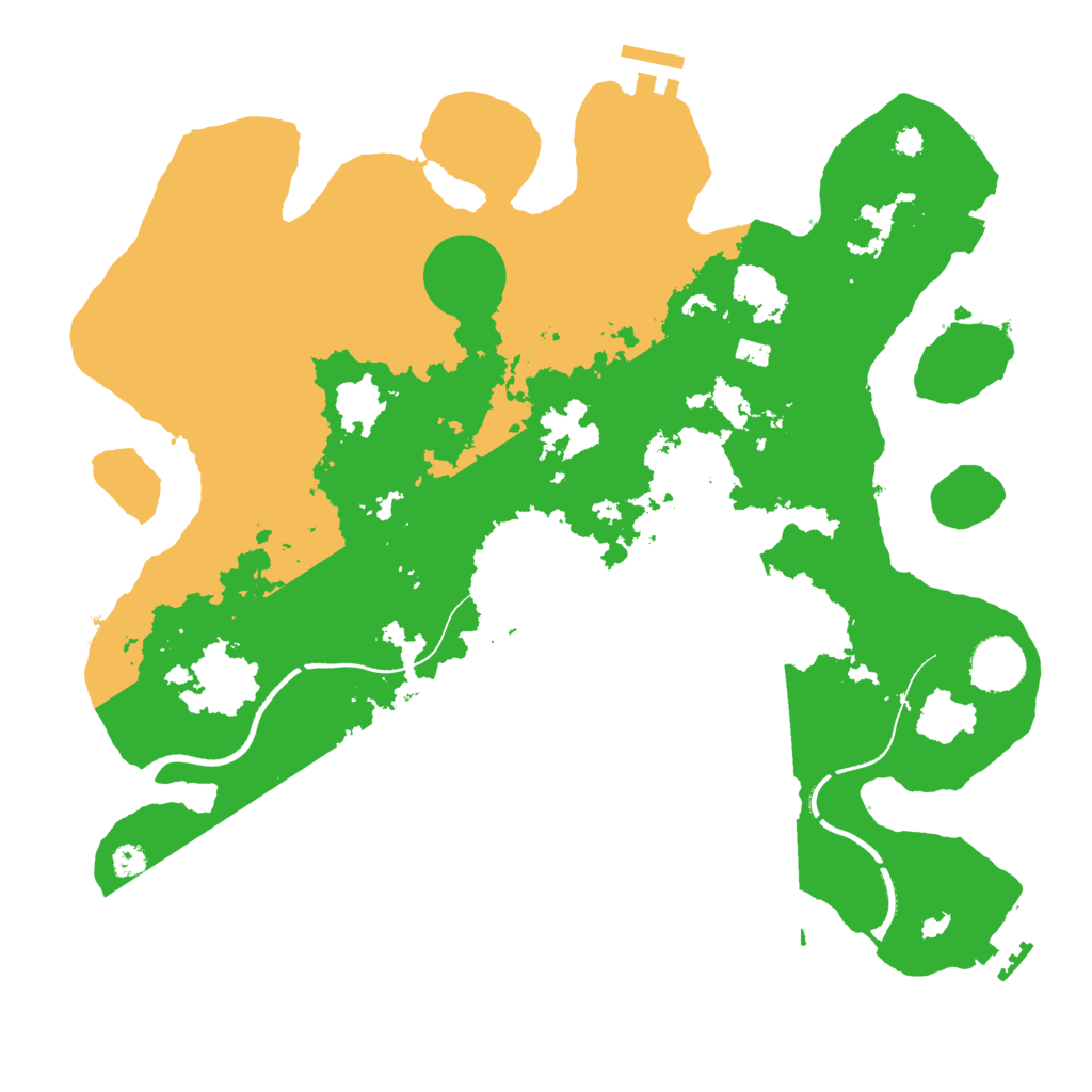 Biome Rust Map: Procedural Map, Size: 3500, Seed: 407084046