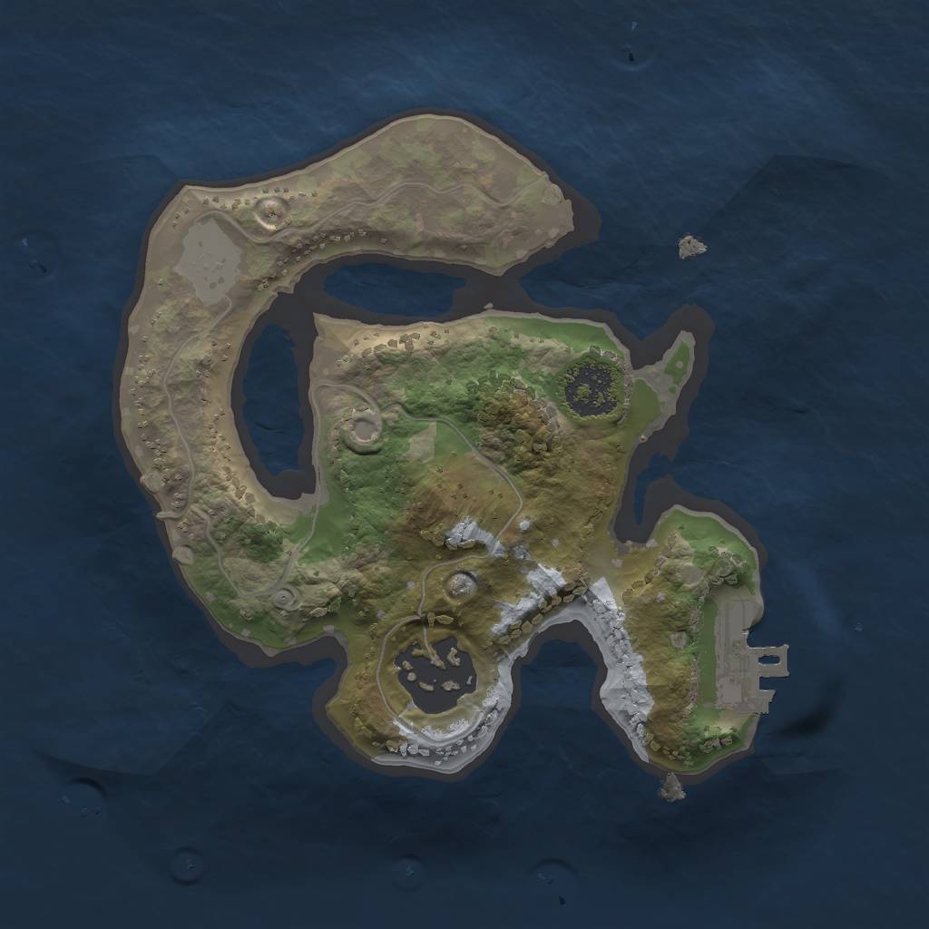 Rust Map: Procedural Map, Size: 1800, Seed: 1945391056, 5 Monuments