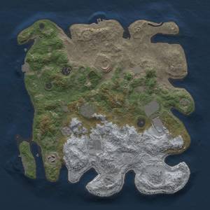 Thumbnail Rust Map: Procedural Map, Size: 3500, Seed: 565020724, 16 Monuments