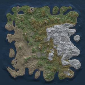 Thumbnail Rust Map: Procedural Map, Size: 4500, Seed: 1741857645, 17 Monuments