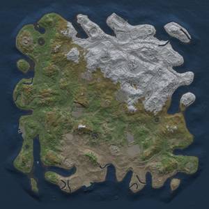 Thumbnail Rust Map: Procedural Map, Size: 4300, Seed: 722280805, 16 Monuments