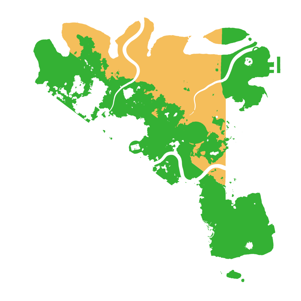 Biome Rust Map: Procedural Map, Size: 3700, Seed: 45907145