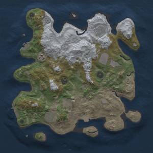 Thumbnail Rust Map: Procedural Map, Size: 3500, Seed: 1311201124, 15 Monuments