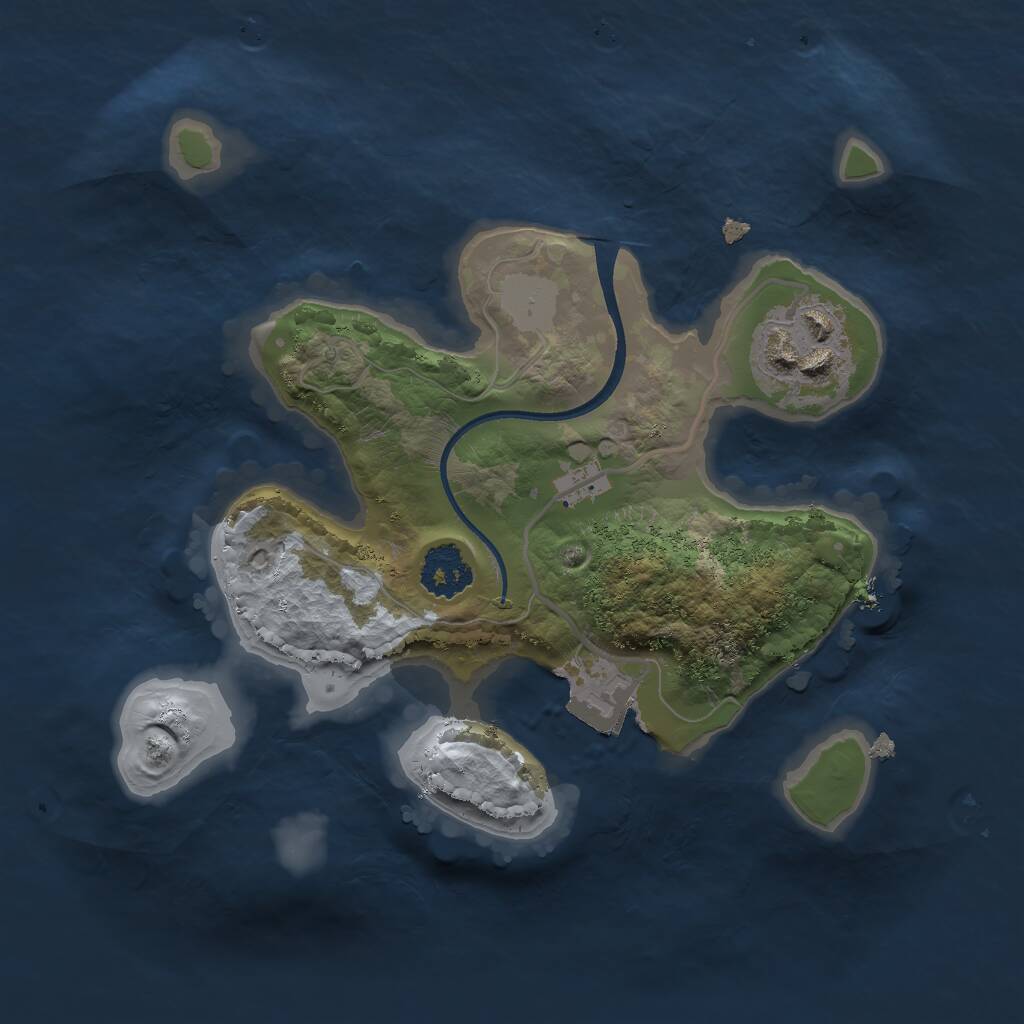 Rust Map: Procedural Map, Size: 2000, Seed: 73474996, 2 Monuments