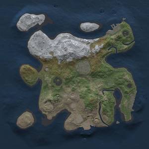 Thumbnail Rust Map: Procedural Map, Size: 2500, Seed: 961930949, 9 Monuments