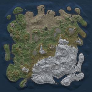 Thumbnail Rust Map: Procedural Map, Size: 4500, Seed: 1008944669, 18 Monuments