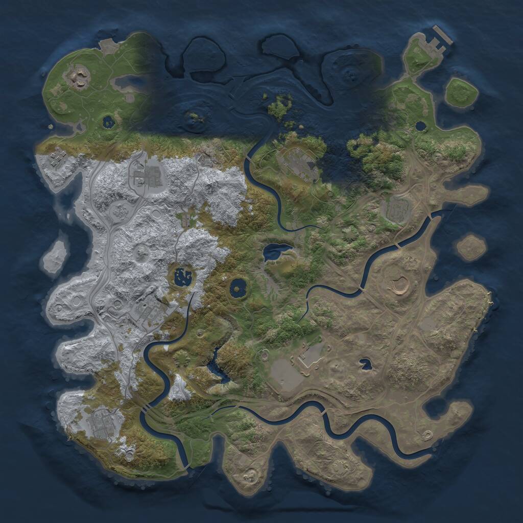 Rust Map: Procedural Map, Size: 4250, Seed: 52854025, 15 Monuments