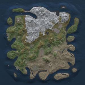 Thumbnail Rust Map: Procedural Map, Size: 3800, Seed: 73911153, 16 Monuments