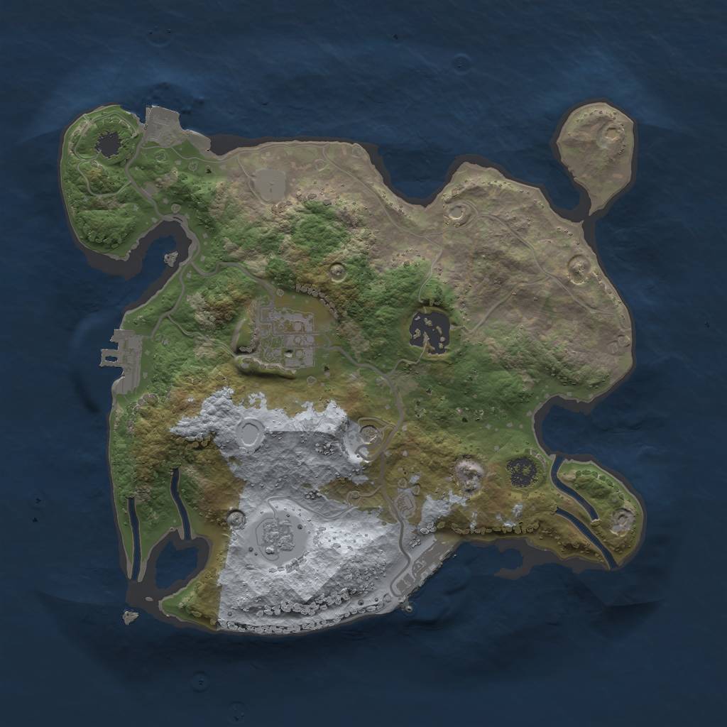 Rust Map: Procedural Map, Size: 2500, Seed: 6541981, 9 Monuments
