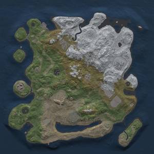 Thumbnail Rust Map: Procedural Map, Size: 3500, Seed: 2004794378, 15 Monuments