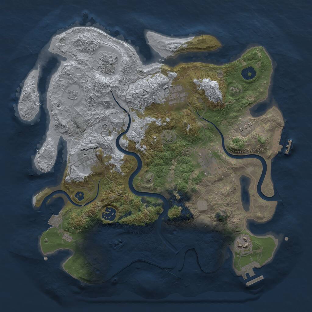 Rust Map: Procedural Map, Size: 3400, Seed: 78758, 13 Monuments