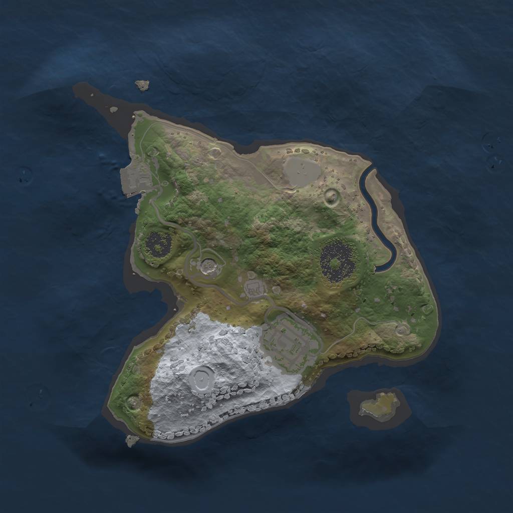 Rust Map: Procedural Map, Size: 2000, Seed: 1131, 5 Monuments