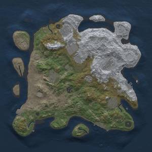 Thumbnail Rust Map: Procedural Map, Size: 3500, Seed: 1524951289, 14 Monuments