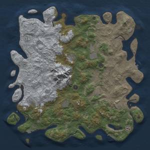 Thumbnail Rust Map: Procedural Map, Size: 5000, Seed: 491653477, 19 Monuments