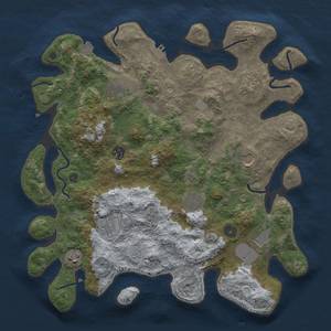 Thumbnail Rust Map: Procedural Map, Size: 3800, Seed: 8675309, 16 Monuments