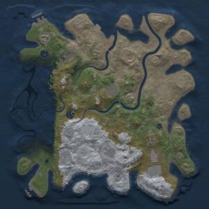 Thumbnail Rust Map: Procedural Map, Size: 3800, Seed: 8675309, 17 Monuments