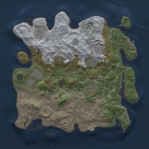 Thumbnail Rust Map: Procedural Map, Size: 3700, Seed: 158663192, 18 Monuments