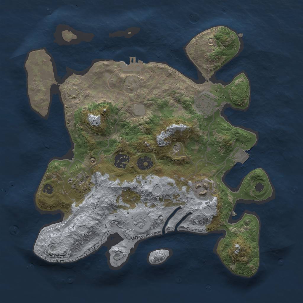 Rust Map: Procedural Map, Size: 3000, Seed: 1396, 11 Monuments