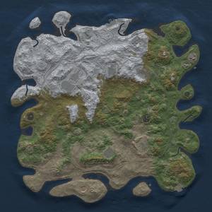 Thumbnail Rust Map: Procedural Map, Size: 4500, Seed: 646540491, 16 Monuments