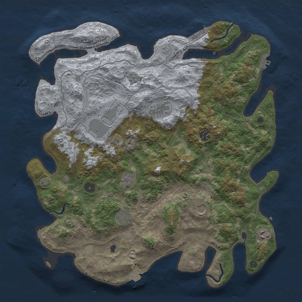 Rust Map: Procedural Map, Size: 4250, Seed: 67915, 16 Monuments