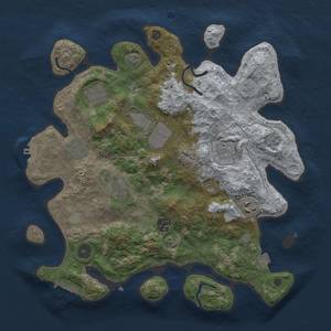 Thumbnail Rust Map: Procedural Map, Size: 3500, Seed: 2059096483, 16 Monuments