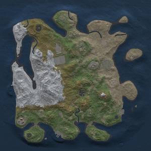 Thumbnail Rust Map: Procedural Map, Size: 3500, Seed: 1474863129, 15 Monuments
